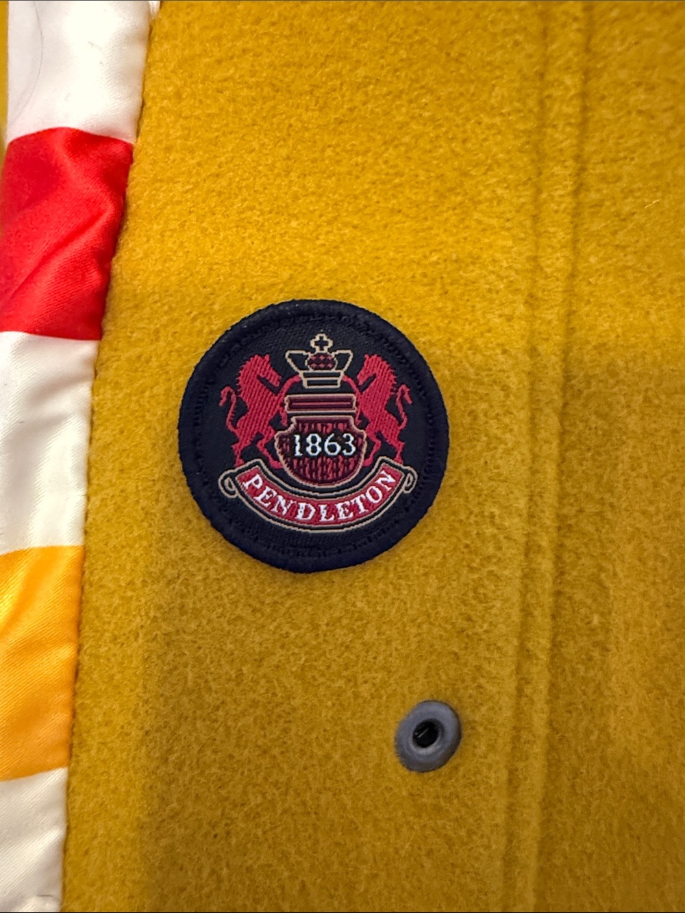 Pendleton Mustard Wool Pea Coat - Picture 4 of 6